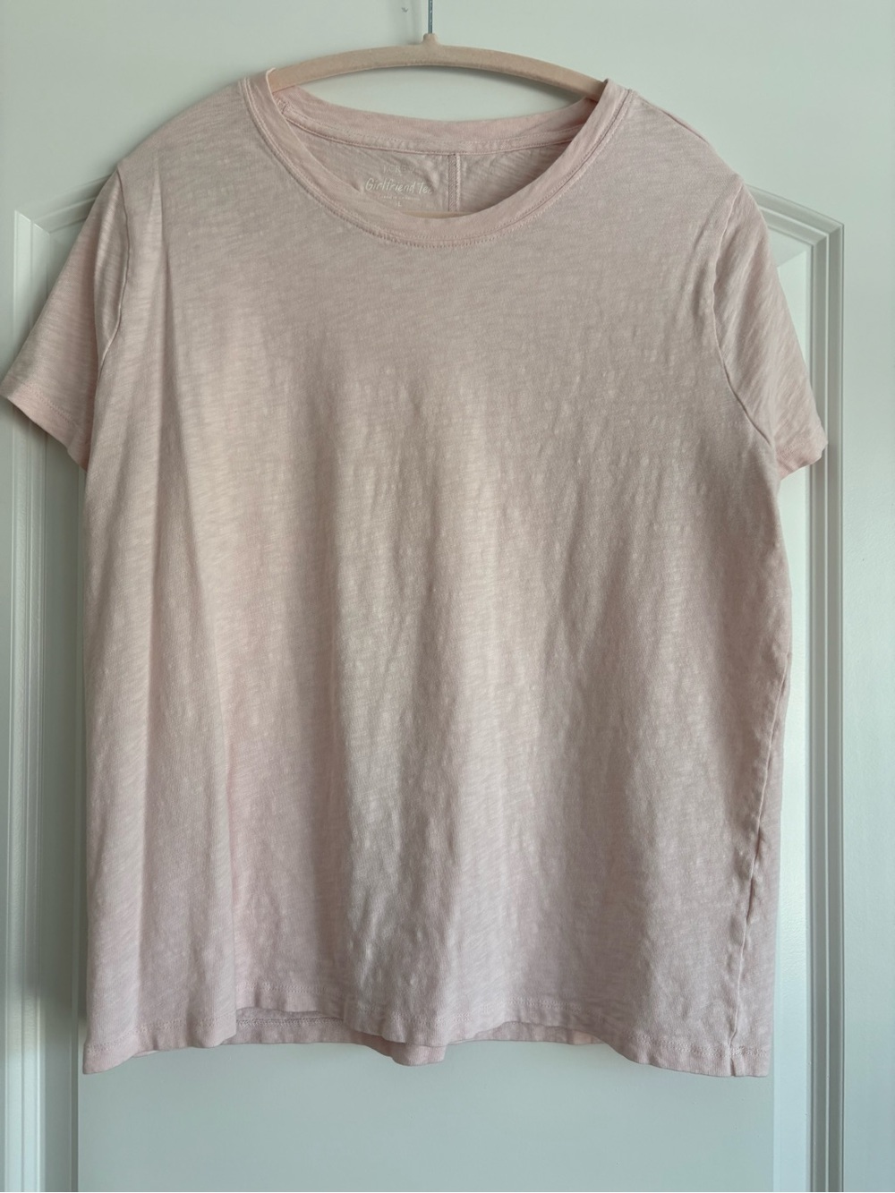 J. Crew Pale Pink Short Sleeve Crewneck Tee